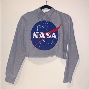 NASA Sweater Hoodie Crop Top Size Medium Chemistry